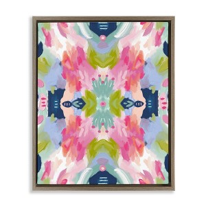 Stupell Industries Kaleidoscopic Floral Mandala Floating Frame