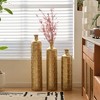 Floor Metal Vases Decorated White Metal vases Set of 3 gorgeous home decoration large glazed metal vases - 2 of 4