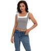 ATHLECHIC Women's Color Block Sleeveless Square Neck Crop Sport Tank Tops - 2 of 4