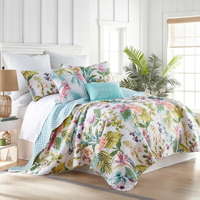 Malana King White Cotton Reversible Quilt Set