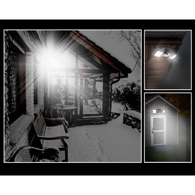 Energizer 600 Lumens Outdoor LED Motion Sensing Dual Head Security Outdoor Wall Light Black_3