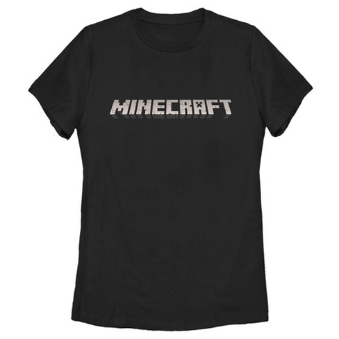 Women's Minecraft Classic Logo Black T-Shirt - image 1 of 4