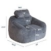 MAXYOYO Giant Bean Bag Chair with Pillow - Plush Large Bean Bag Chair Couch (Zippered Link Pillow) - 3 of 4