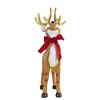 DECEMBER DIAMONDS 12.5 Inch Retro Deer With Scarf Velveteen Bow Figurines - 3 of 3