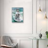 Wave Riders II Unframed Wall Canvas - Masterpiece Art Gallery: Tabby Cat Surfboard Art, Modern Beach Decor, 24x18 Canvas - 2 of 4