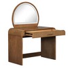 Okak Makeup Vanity Table with Large Mirror and Touch Screen, Vanity Desk with Large Drawer and Arched Corner, Dressing Table for Bedroom - 3 of 4