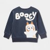 Toddler Bluey Bingo Halloween Fleece Sweatshirt - Black/Blue - 2 of 3