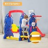 Costzon 4-in-1 Toddler Slide Set, Large Climber Playset with Basketball Hoop, Toss Game, Thickened Panel & Swing for Indoor/Outdoor Ages 3–10 - 4 of 4
