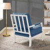Roundhill Furniture Belvoir Upholstered Spool Accent Chair with Turned Wood Frame - 3 of 4