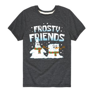 Boys' - SpongeBob SquarePants - Frosty Friends Short Sleeve Graphic T-Shirt - 1 of 4