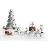 Nambe Miniature Figurin Set of 9 - Miniature Reindeer Figurines with Wooden Sleigh - Modern Holiday Figurine Set - Nambe Alloy Christmas Home Decor - 4 of 4