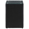 vidaXL Side Tables 3 pcs with Glass Top Black Poly Rattan - 4 of 4