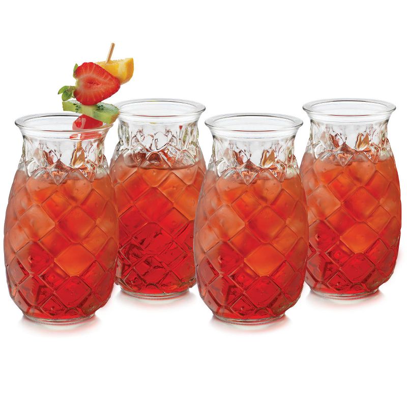 Libbey Tiki Pineapple Glasses, 17-ounce, Set of 4, 1 of 8