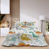 Boersma 3Pcs Dinosaur Queen Size soft Duvet Cover set for Comforter bedding Cover for Home Bedroom Gifts - 2 of 4