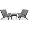 4-piece Acacia Wood Patio Conversation Set with Coffee Table, Outdoor Seating Set - The Pop Home - 2 of 4