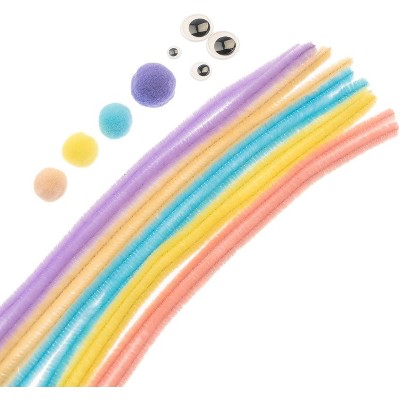 John Bead Craft Combo Pack Pipe Cleaners Pompoms Googly Eyes Activity Kits Pastel Mix 300 Pieces