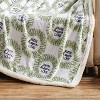 Plazatex Faith, Hope & Love with Plush Decorative All Season Plum Throw Blanket 50" x 60" White - 4 of 4