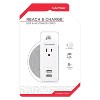 CyberPower® GC106U Reach and Charge™ USB and AC Power Cord, 6-Foot Braided Cable in White - 2 of 4