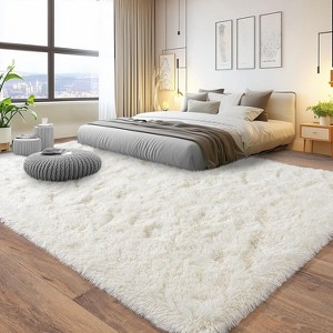 Soft Shag Area Rug 6x9 for Living Room or Bedroom, Fluffy Non-Slip Plush Carpet, Cozy Fuzzy Indoor Rug for Kids Room - 1 of 4