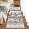 Boho Floral Washable Area Rug - Foldable Thin Non-Slip Carpet, Stain Resistant Non-Shedding Mat for Living Room, Bedroom, Kitchen Dining Room Decor - 2 of 4