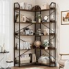 Corner Bookshelf 72" L Shaped Bookcase, Corner Bookshelves Industrial Bookcase 5 Tier L-Shape Bookshelf, Large Bookcases with Beaded Design - 3 of 4