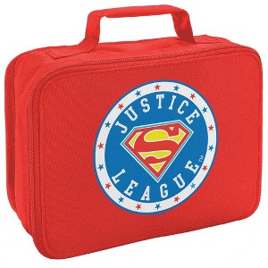 Justice League Superman Athletic Logo Insulated Soft Sided Lunch Box - 1 of 4