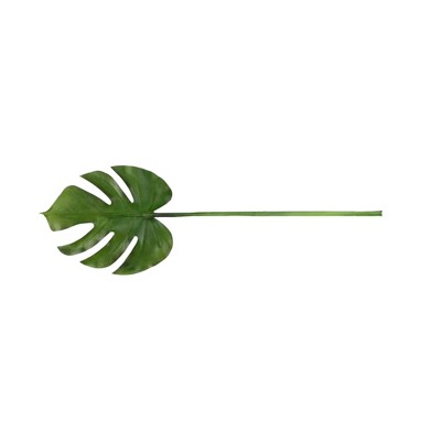 Green and Burgundy Split-Leaf Artificial Philodendron Spray, 23"