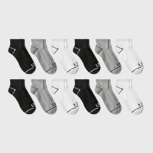 Men's Assorted Ankle Athletic Socks 12pk - All In Motion™ 6-12 - 1 of 3