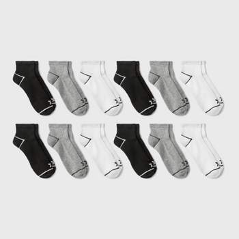 Men's Assorted Ankle Athletic Socks 12pk - All In Motion™ 6-12