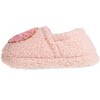 Kensie Toddler Girl's Fuzzy Faux Shearling Slippers, Kid's Cute Stuff with Cute Patch - Toddler Girl's Slipper Shoes - 3 of 4