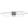 LLHZSY Modern Flush Mount Ceiling Light Fixture 18" Wide 3-Light Curved LED Fixture for Bedroom Kitchen Living Room Home-6000K,Black - 3 of 4