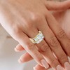 Pompeii3 3 1/2Ct Princess Cut Diamond Engagement Ring Set 14k Gold or Platinum Lab Created - 4 of 4