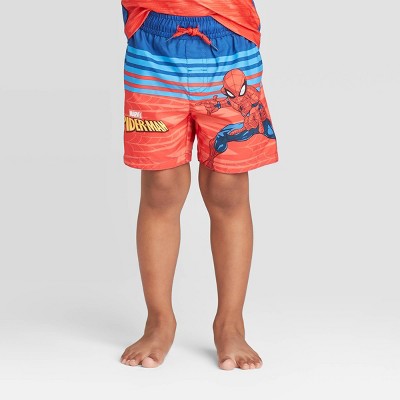 boys spiderman swim trunks