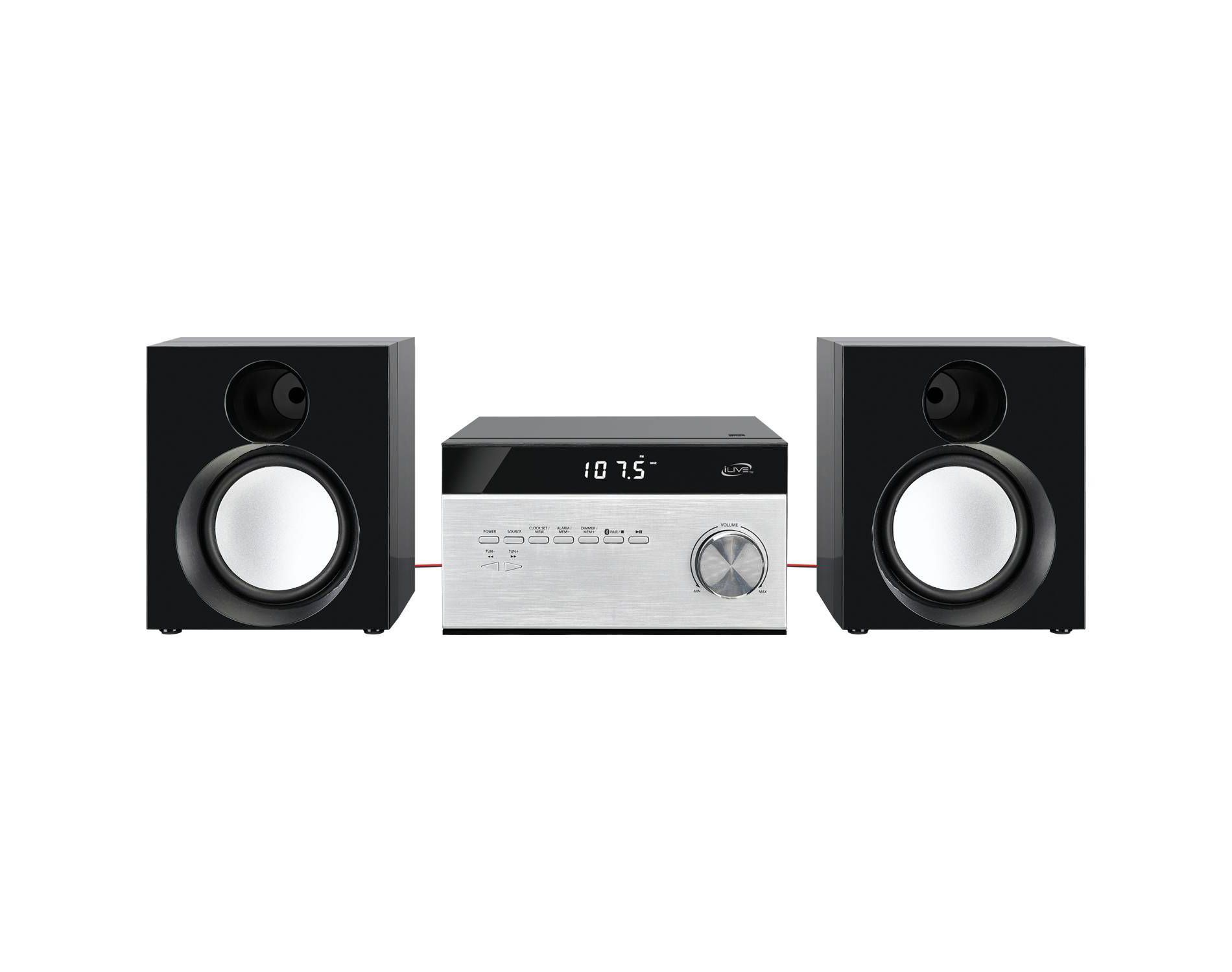 iLive Home Music System: Bluetooth CD Player with Alarm Clock & AM/FM Radio