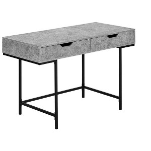 Vynxaria 48" Grey Computer Desk Office Table Home Office Organizer with Drawers for Laptop Work Files - 1 of 4