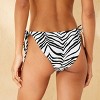 Women's Textured Low-Rise High Leg Cheeky Side-Tie Bikini Bottom - Wild Fable™ Black/White Zebra Print - 2 of 4