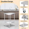 Stainless Kitchen Table with Wheels, Utility Food Prep Table with Adjustable Shelf, Work Table for Restaurant, Bar, Butcher - 4 of 4