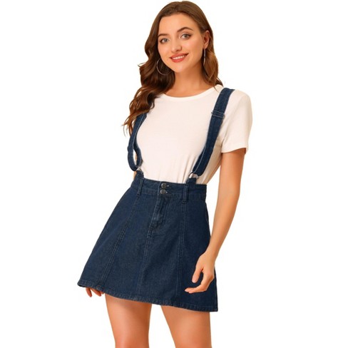 Skirt with Suspenders - Blue — reVamp