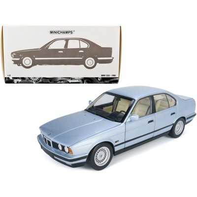 1988 Bmw 535i (e34) Light Blue Metallic 1/18 Diecast Model Car By