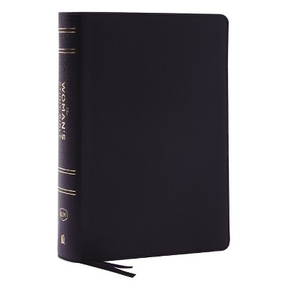 Kjv, the Woman's Study Bible, Black Genuine Leather, Red Letter, Full-Color Edition, Comfort Print - by  Thomas Nelson (Leather Bound)