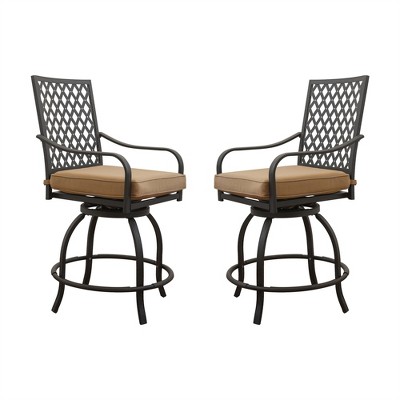 Maggift Patio Seating Sets Outdoor Bistro Set，Special Design, Chat and Conversation Furniture Set，for Garden, Living Room, Black, 25.71"*19.84"*46.26"