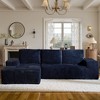 XIZZI Modular Left/Right Chaise Sectional Sofa, Quick-Ship Synthetic Leather or 4 Shimmer Fabric | Zero Assembly | High Density Foam & Pocket Springs - 2 of 4