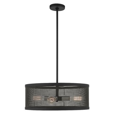 Livex Lighting Industro 4 - Light Chandelier in  Black/Brushed Nickel