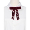 INSPIRE CHIC Women's Velvet Elegant Pre-tied Rhinestone Vintage Bow Tie - 4 of 4