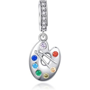 Moon Fairy/Moon Fox/Skunk/Jellyfish/Artist Palette Charm Sterling Silver Charms Beads Fits Bracelets Necklace Jewelry for Women - 1 of 4