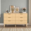 Belord 6 Drawer Double Dresser for Bedroom, Modern Wooden Dresser Chest with Golden Handles for Living Room and Entryway - 4 of 4