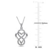 EVERLY JEWELRY | Sterling Silver Diamond Infinity Heart Pendant with Chain, 18 inc - 2 of 4