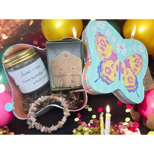 Michelle Marie Boutique's June Birthday Gift Box, Candle, Moonstone Jewelry, Rose Mug, Women's Gift - 1 of 4