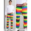 Lars Amadeus Men's Rainbow Contrast Color Regular Fit Striped Trouser - 4 of 4