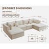 140" Cloud Sectional Couches, Convertible l-Shape Boneless Couch with Ottoman, 5 Seater Modular Sectional Sofa - 2 of 4